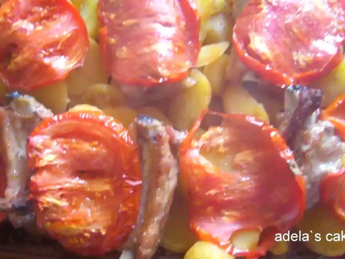 Costita cu bacon, rosii si cascaval - poza 3