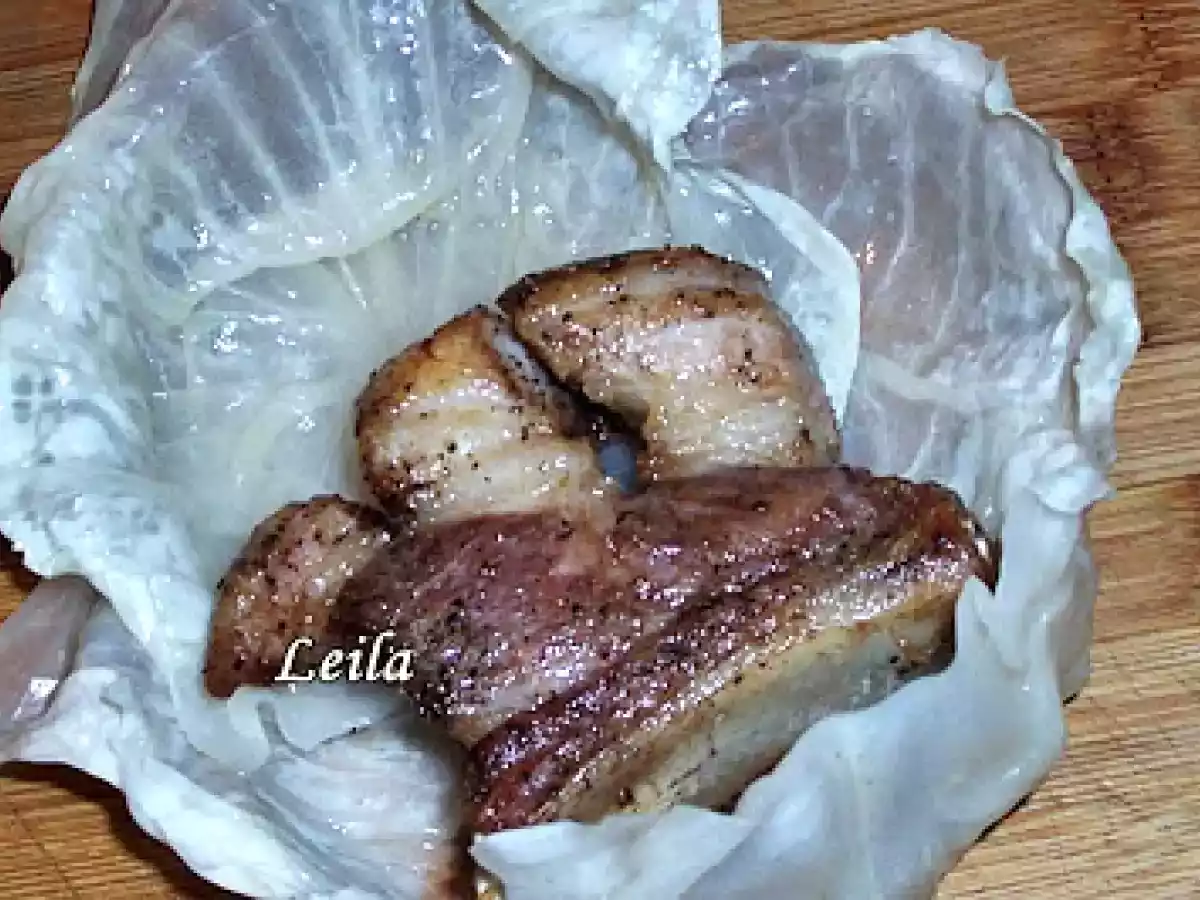 Costite de porc invelite in frunze de varza murata - Csurdongolos - poza 6
