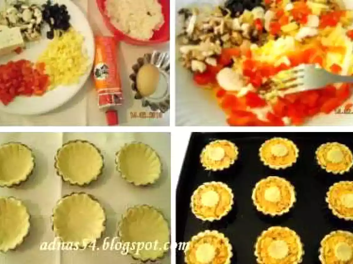 Cosulete umplute cu branza, masline si ciuperci - poza 2