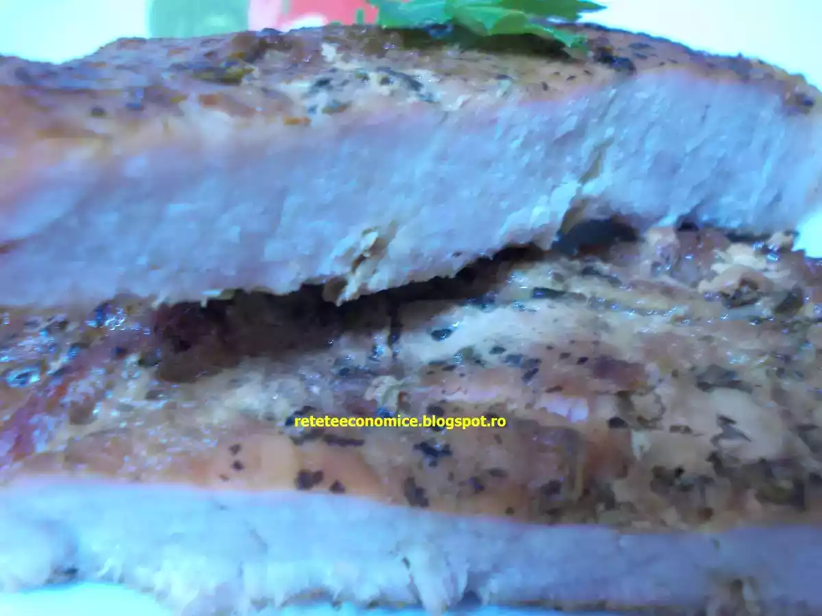 Cotlet de porc cu bere