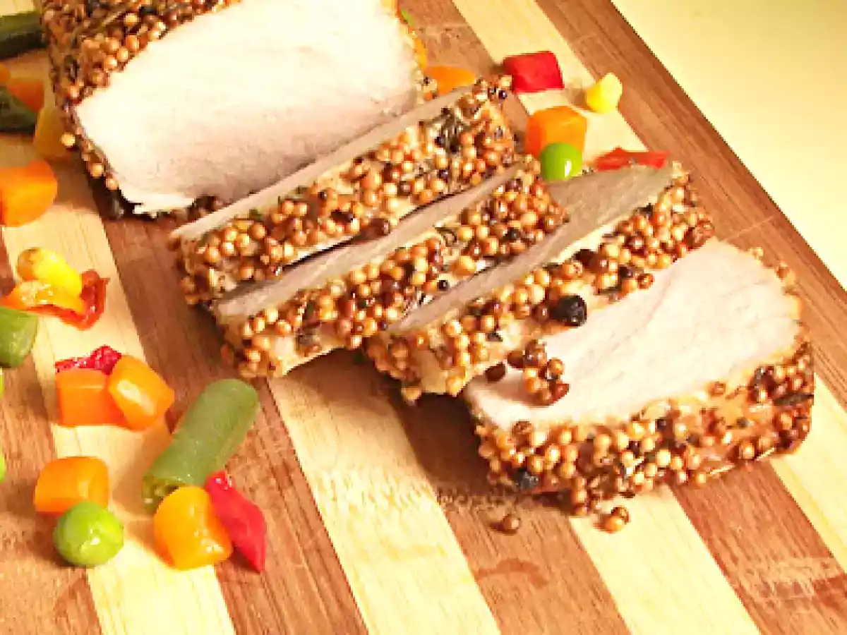 Cotlet de porc in crusta de condimente