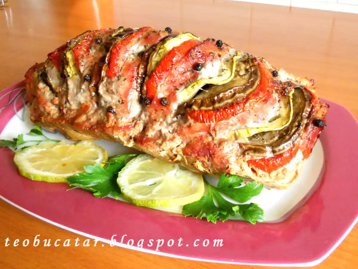 Cotlet impanat cu legume