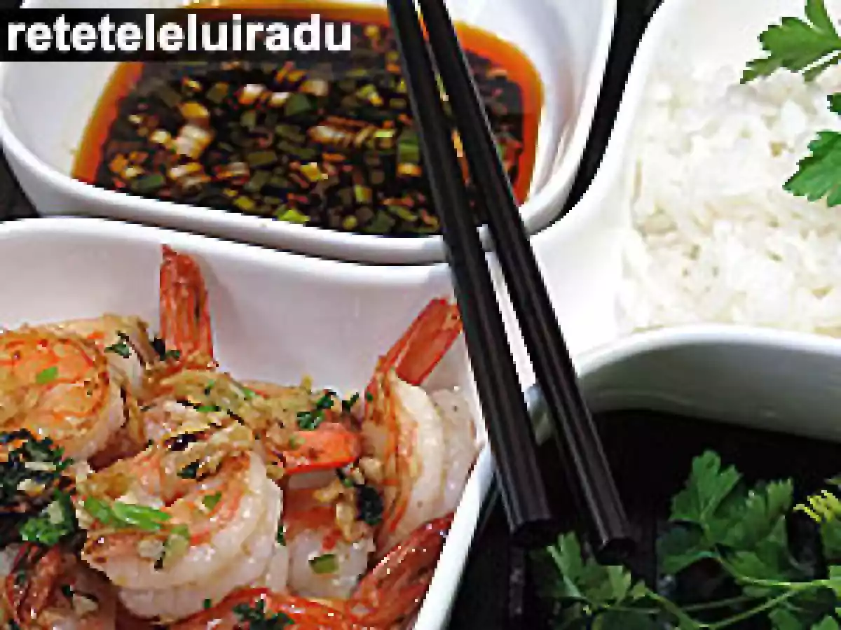 Creveti crocanti cu sos picant