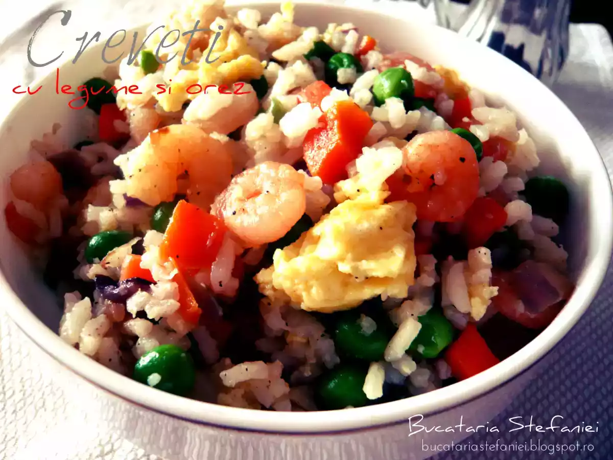 Creveti cu legume si orez la wok - poza 7