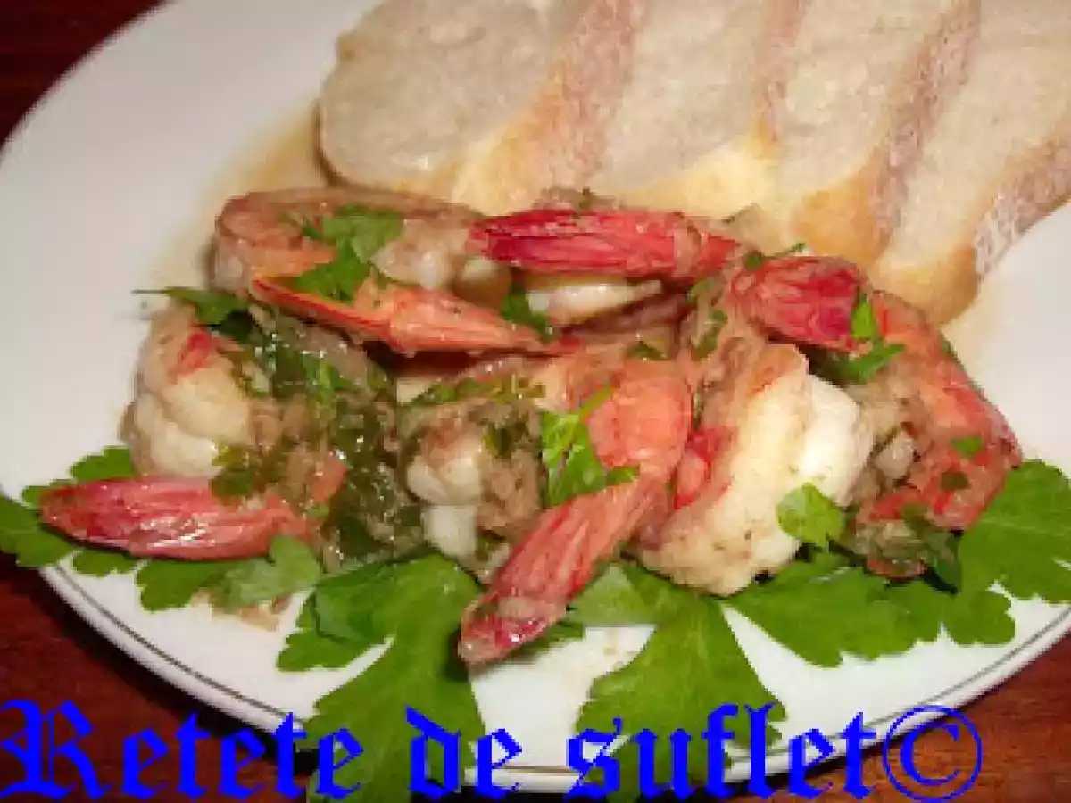 Creveti cu usturoi (Garlic shrimp)