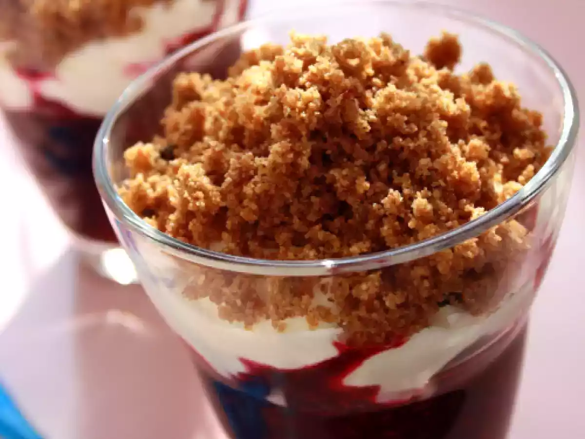 Crumble rece la pahar