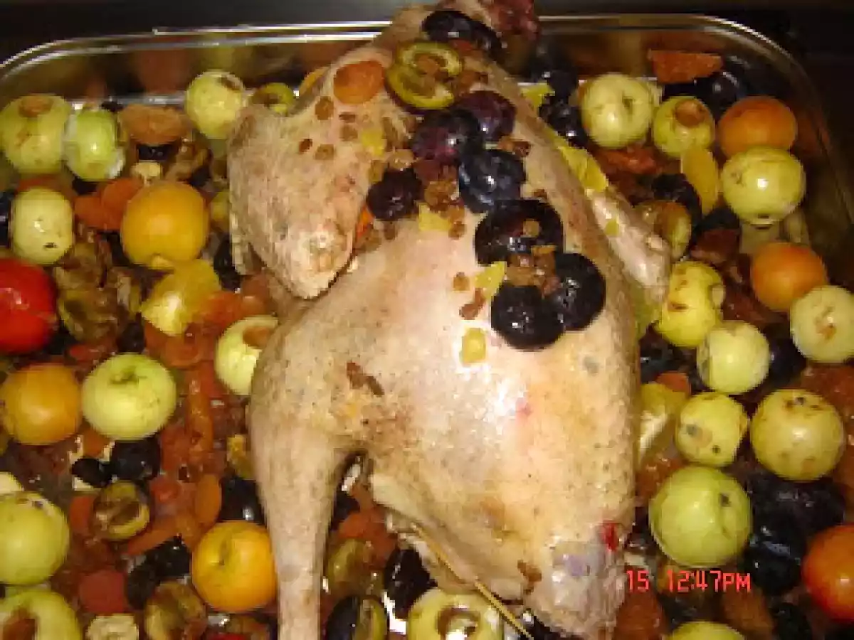 Curcan umplut cu fructe - poza 2