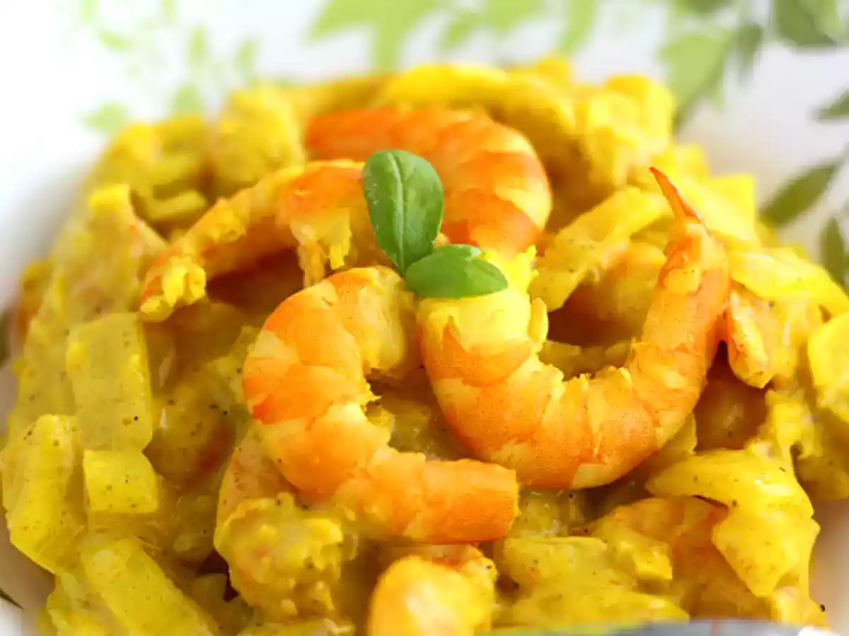 Curry cu creveti si lapte de cocos - poza 3