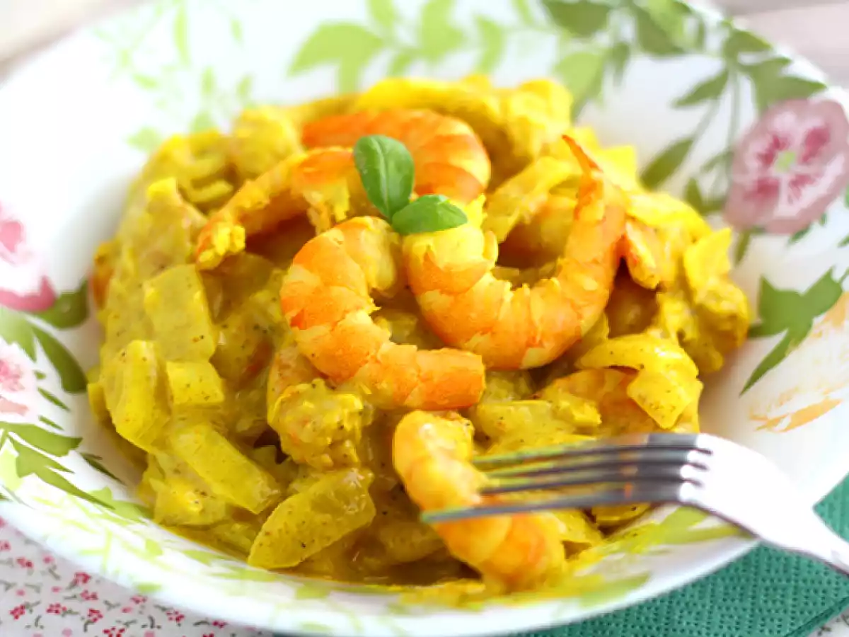 Curry cu creveti si lapte de cocos - poza 4