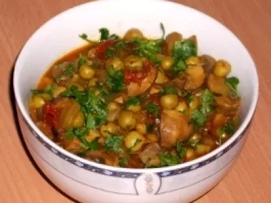 Curry de ciuperci cu mazare