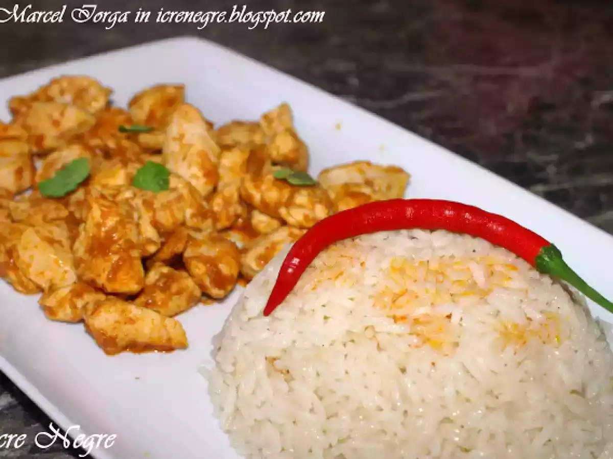 Curry rosu de pui cu orez - poza 2