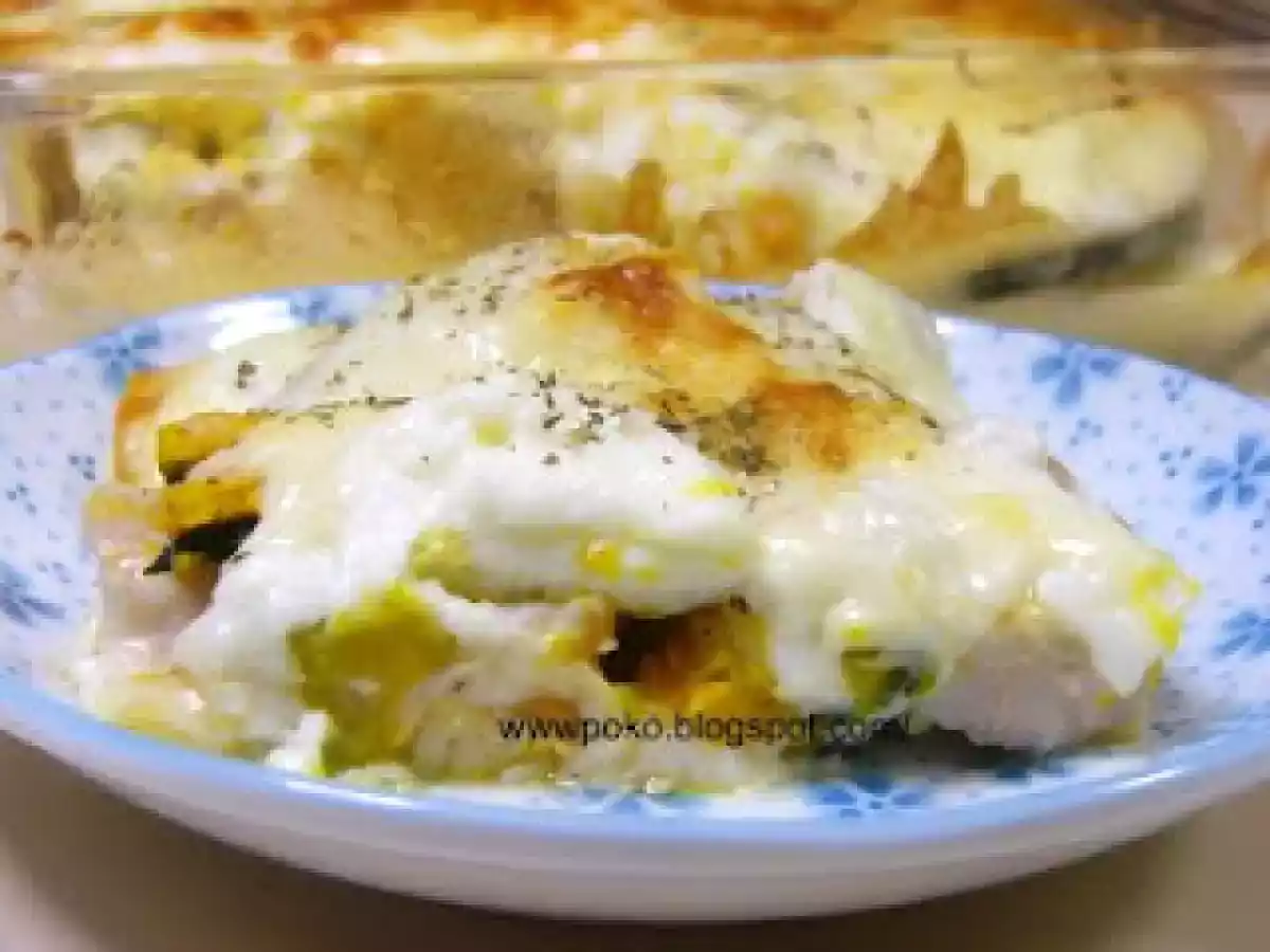 Dovleac cu piept de pui gratin