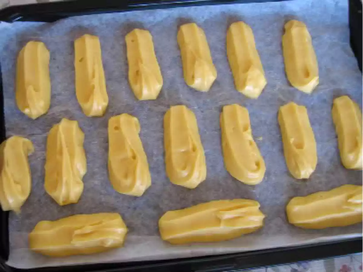 Eclere cu crema de lapte - poza 3