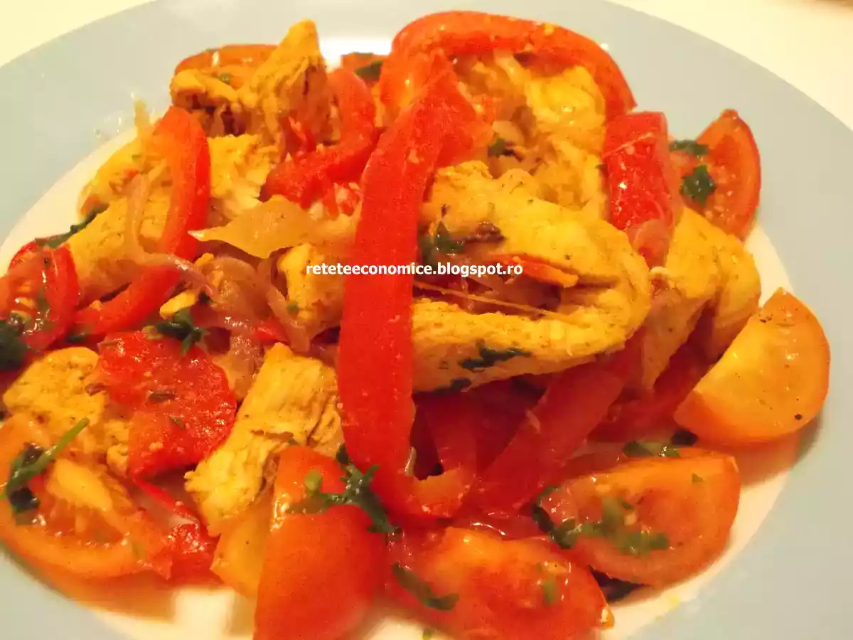 Fajitas de pui cu salsa de rosii - poza 3