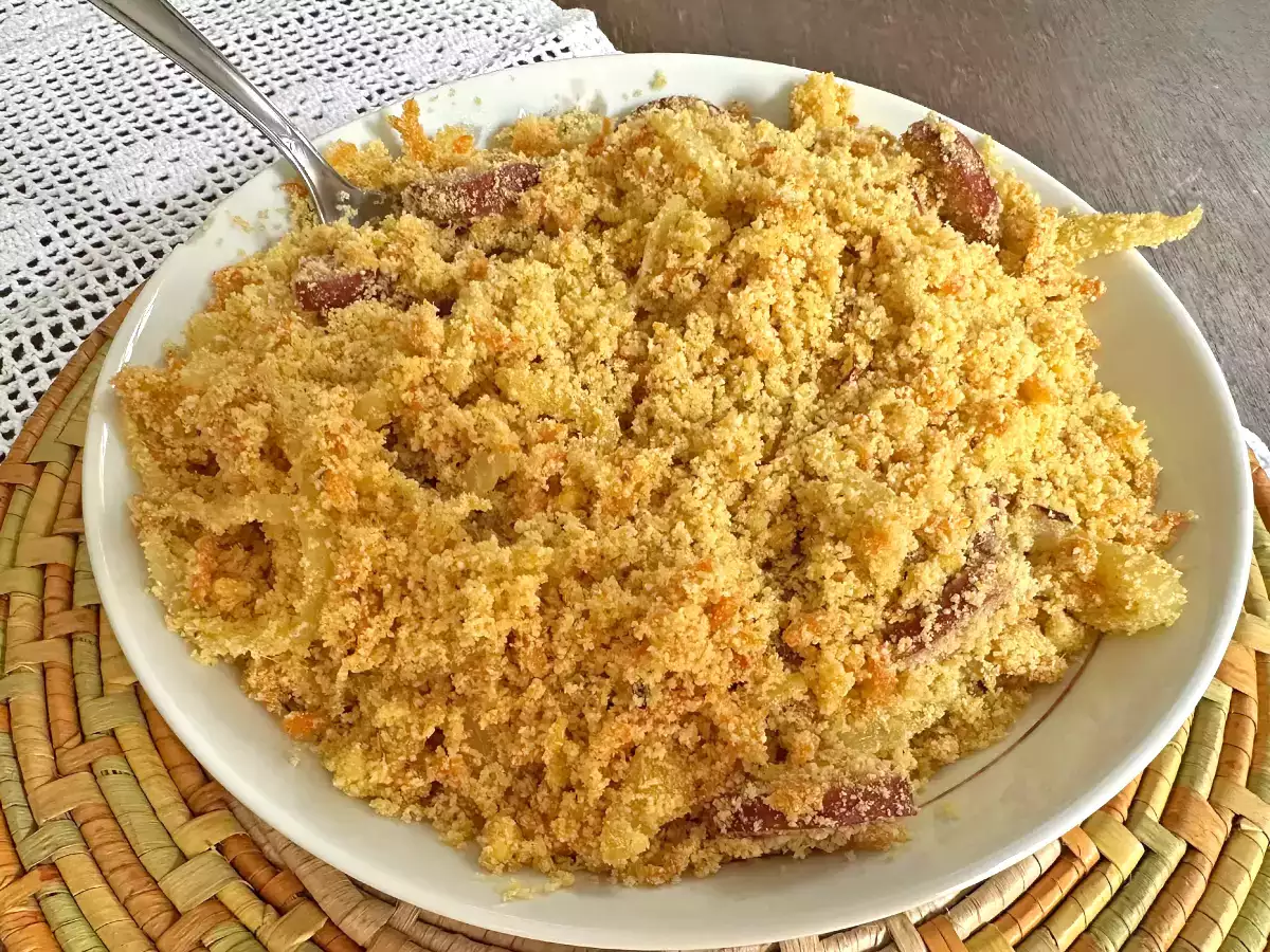 Farofa de pepperoni auriu cu ou și morcov - poza 2