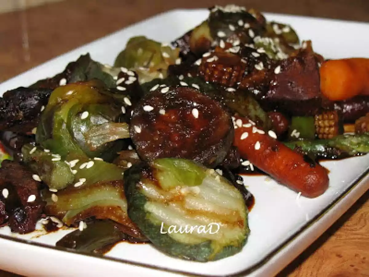 Fasii de vita cu legume si sos dulce-acrisor - poza 3