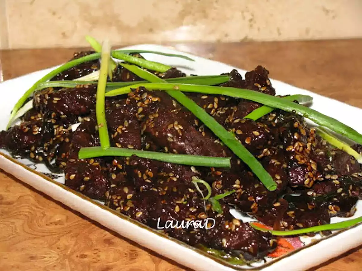 Fasii de vita cu susan si ceapa verde - poza 6