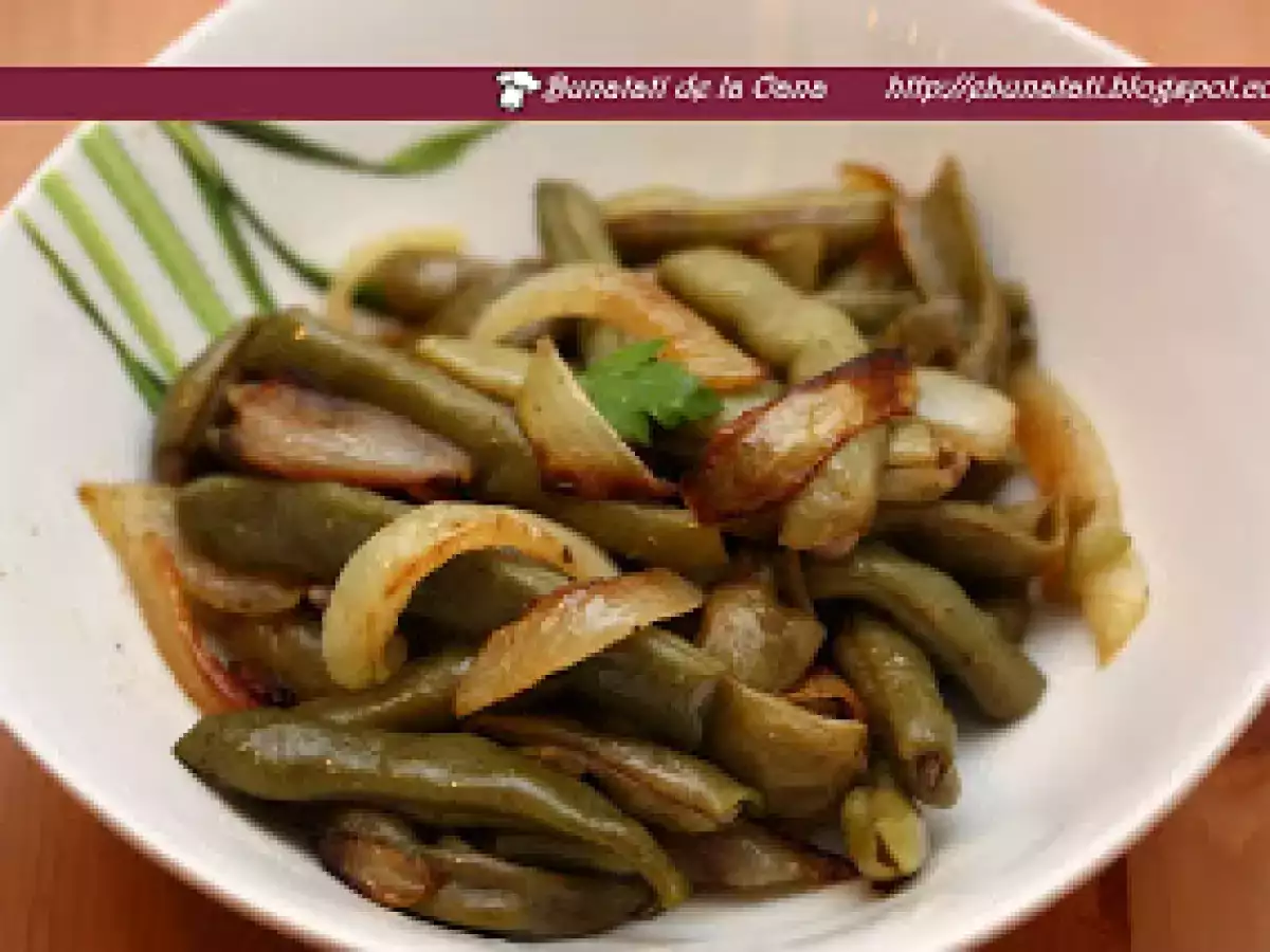 Fasole verde cu ceapa caramelizata - poza 3