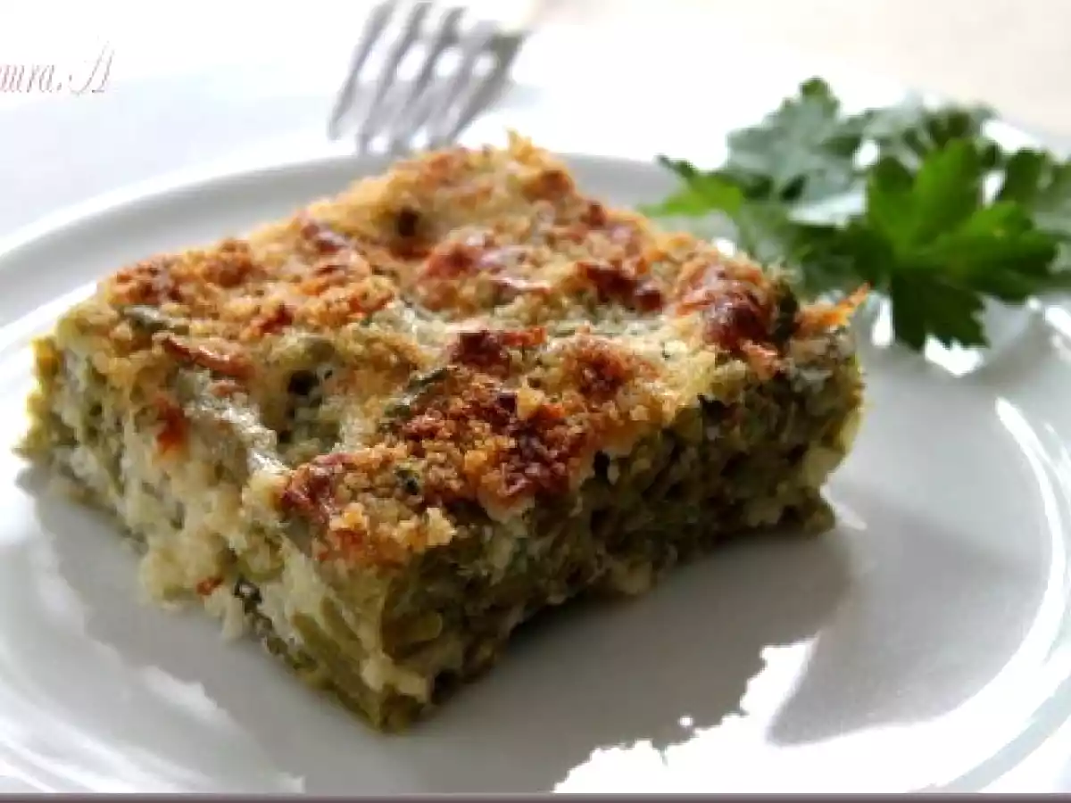 Fasole verde gratinata