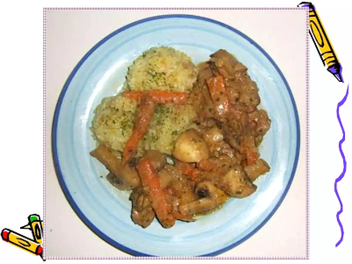 Ficatei de pui cu ciuperci si pilaf - poza 6