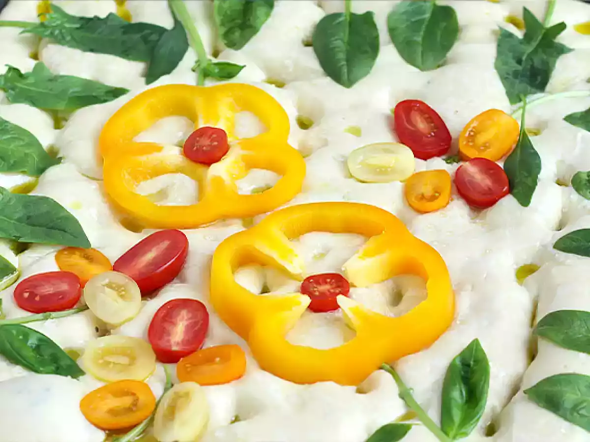 Focaccia decorata - Focaccia art - poza 2