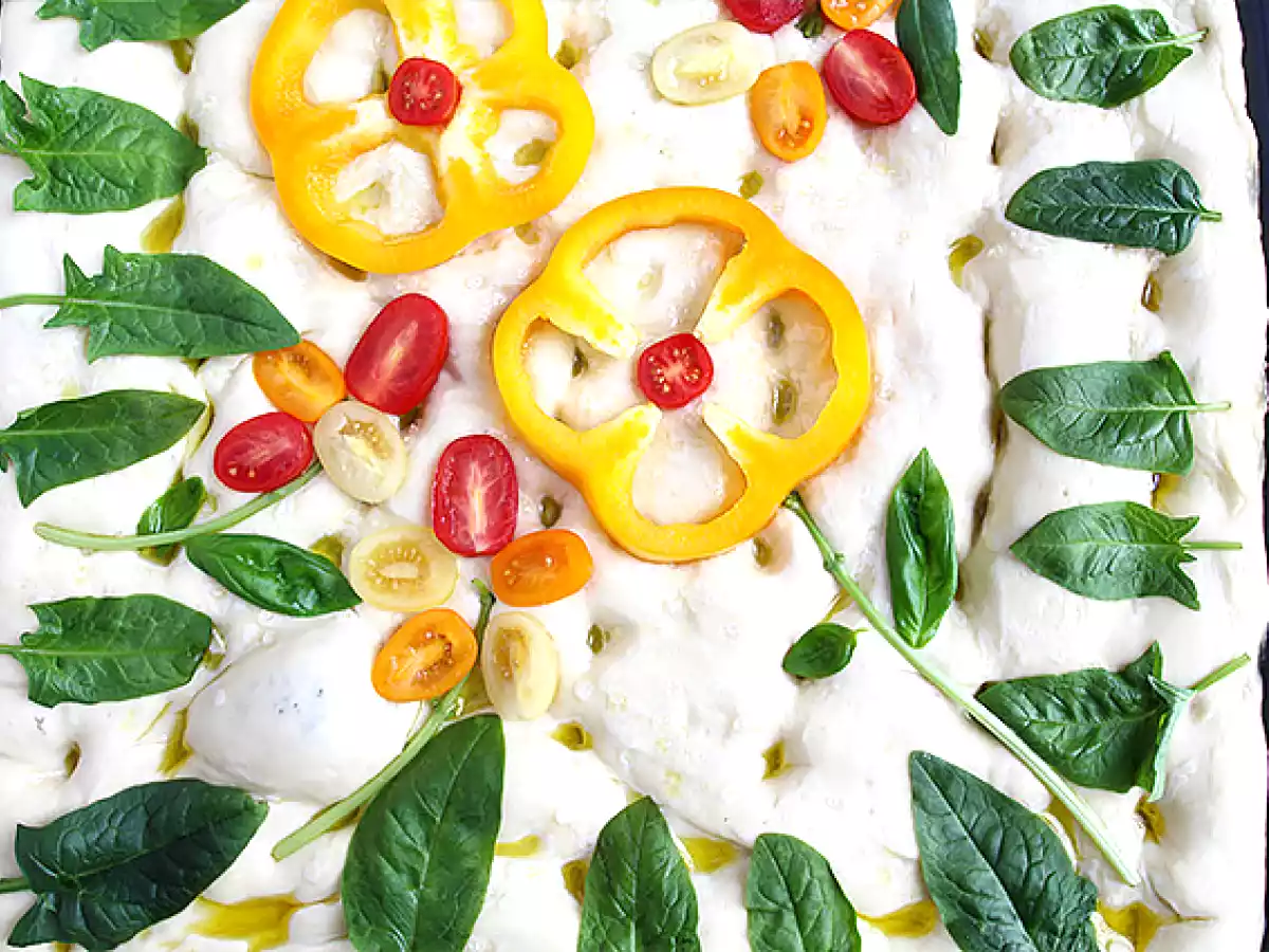 Focaccia decorata - Focaccia art - poza 3