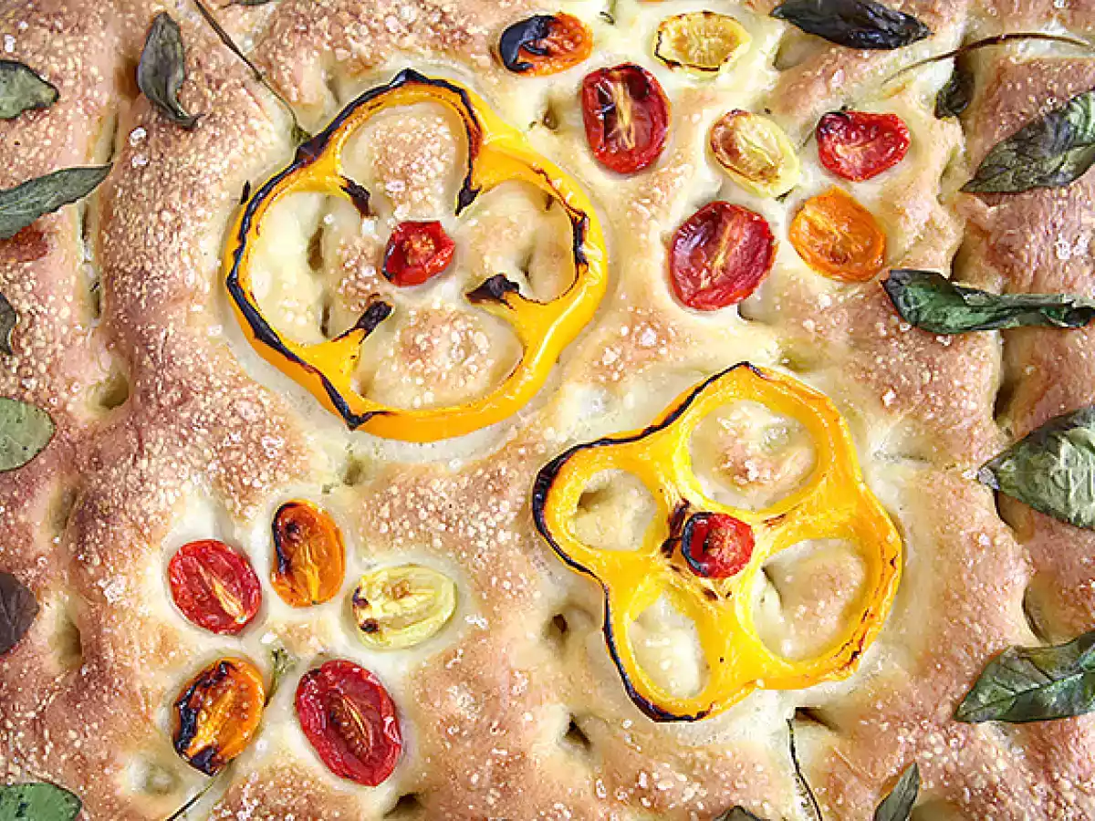 Focaccia decorata - Focaccia art - poza 6