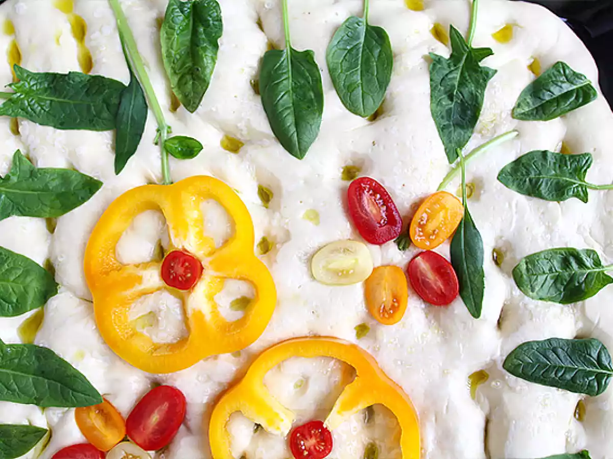 Focaccia decorata - Focaccia art - poza 7