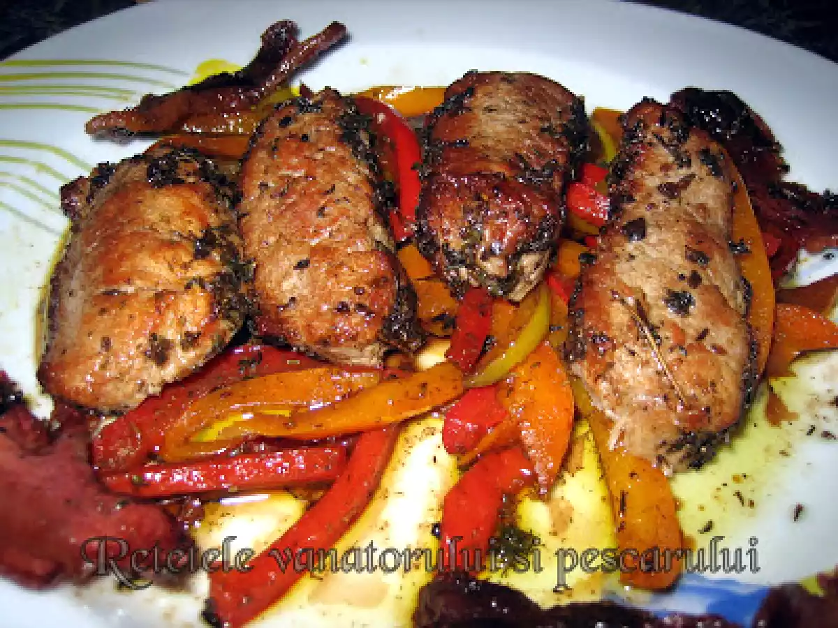 Friptura de caprioara cu legume si pastrama de mistret