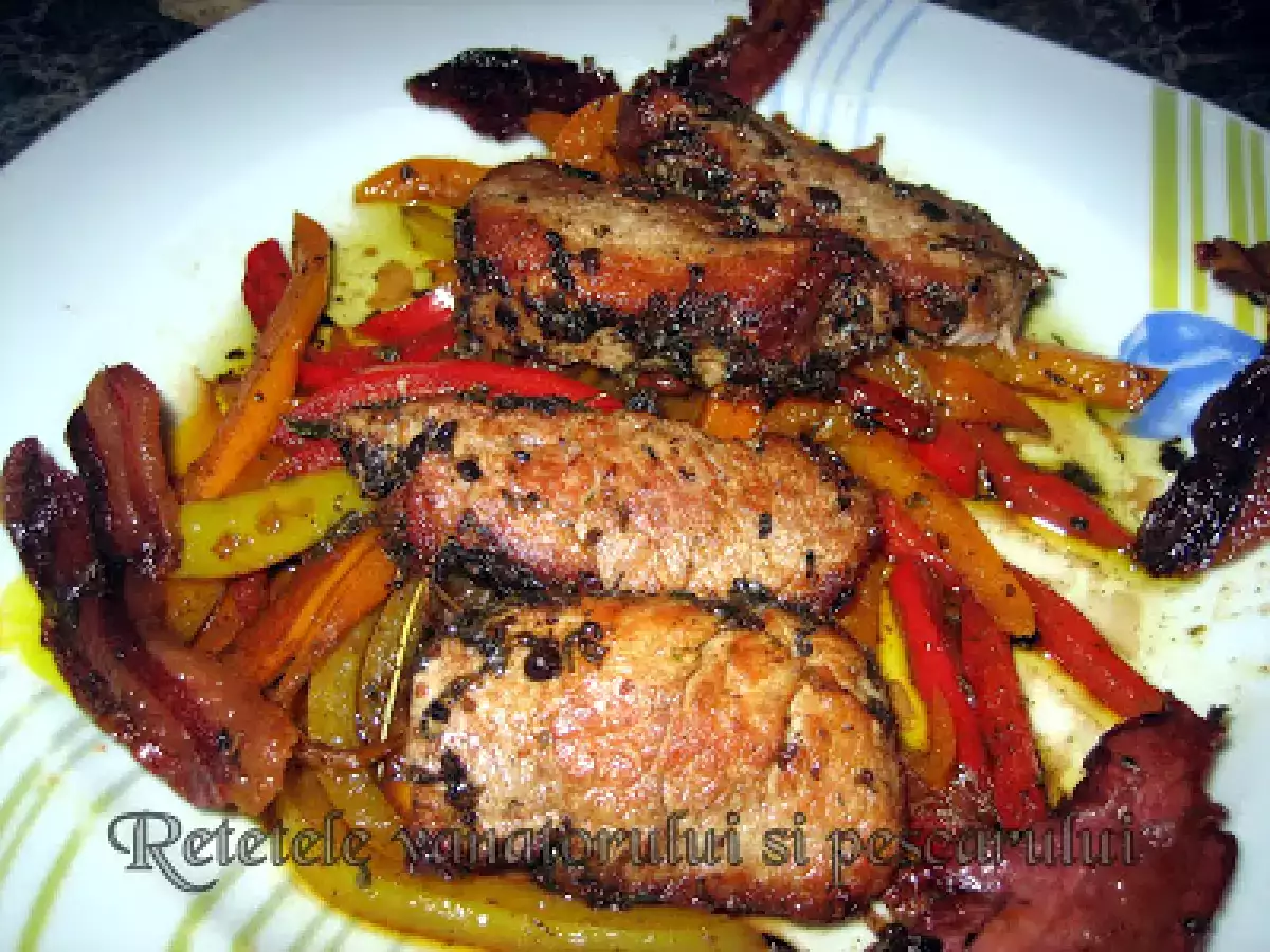 Friptura de caprioara cu legume si pastrama de mistret - poza 2