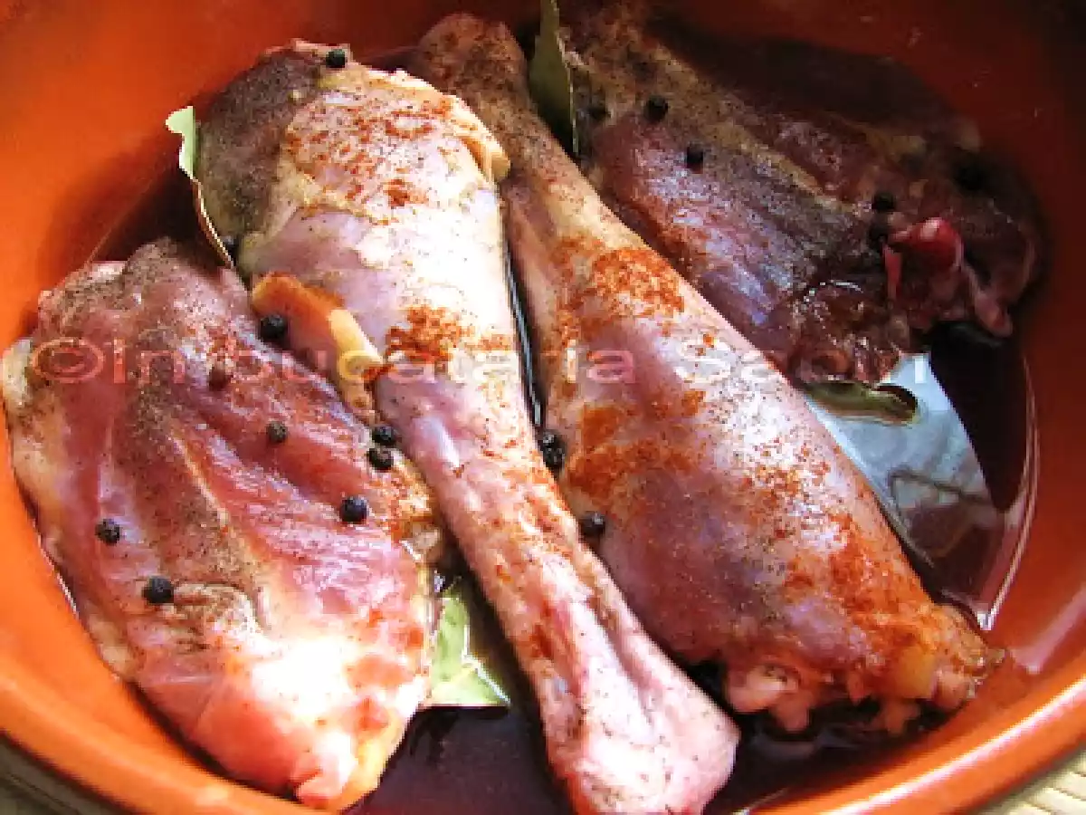 FRIPTURA DE CURCAN IN SOS DE VIN ROSU