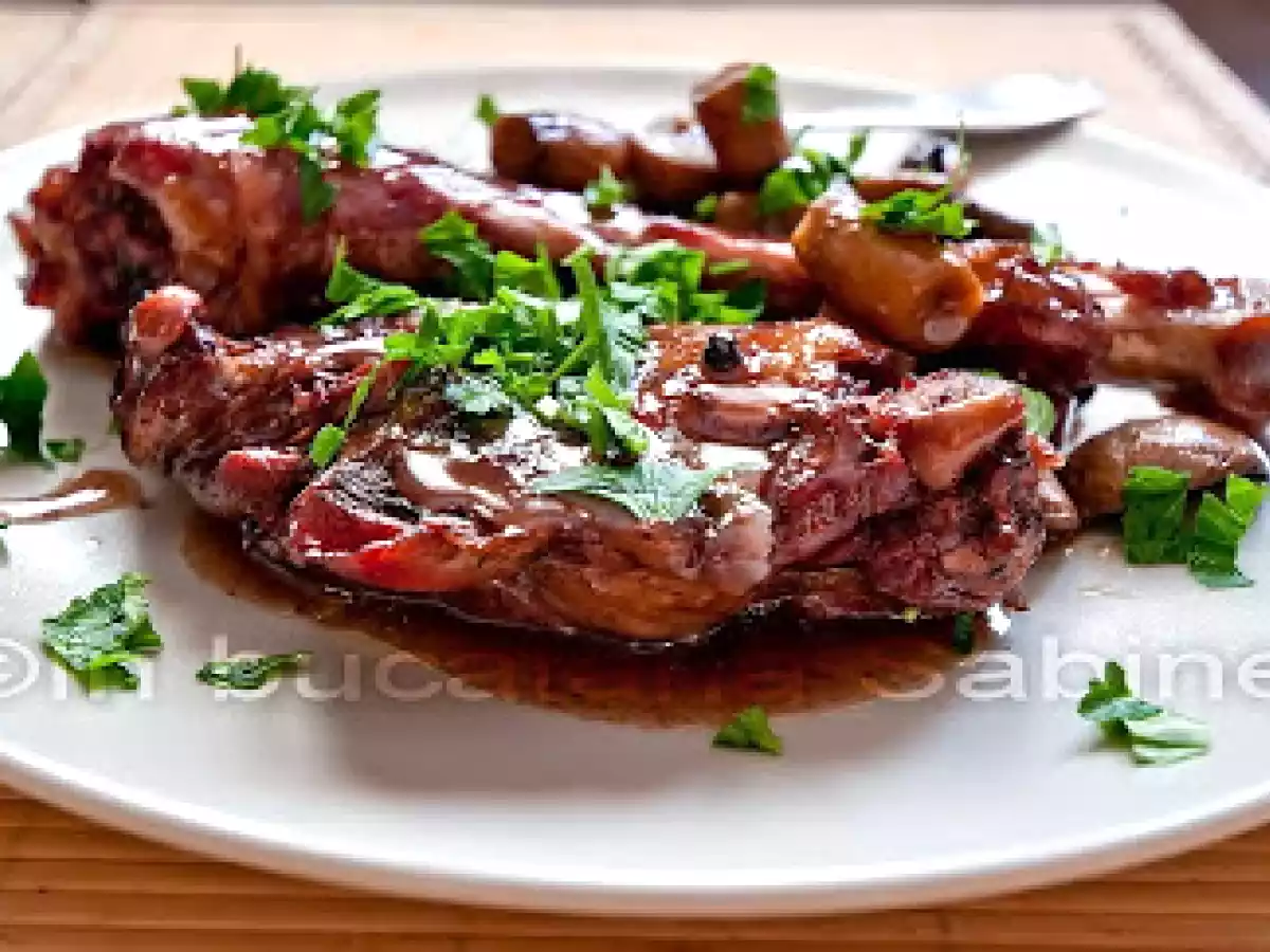 FRIPTURA DE CURCAN IN SOS DE VIN ROSU - poza 2