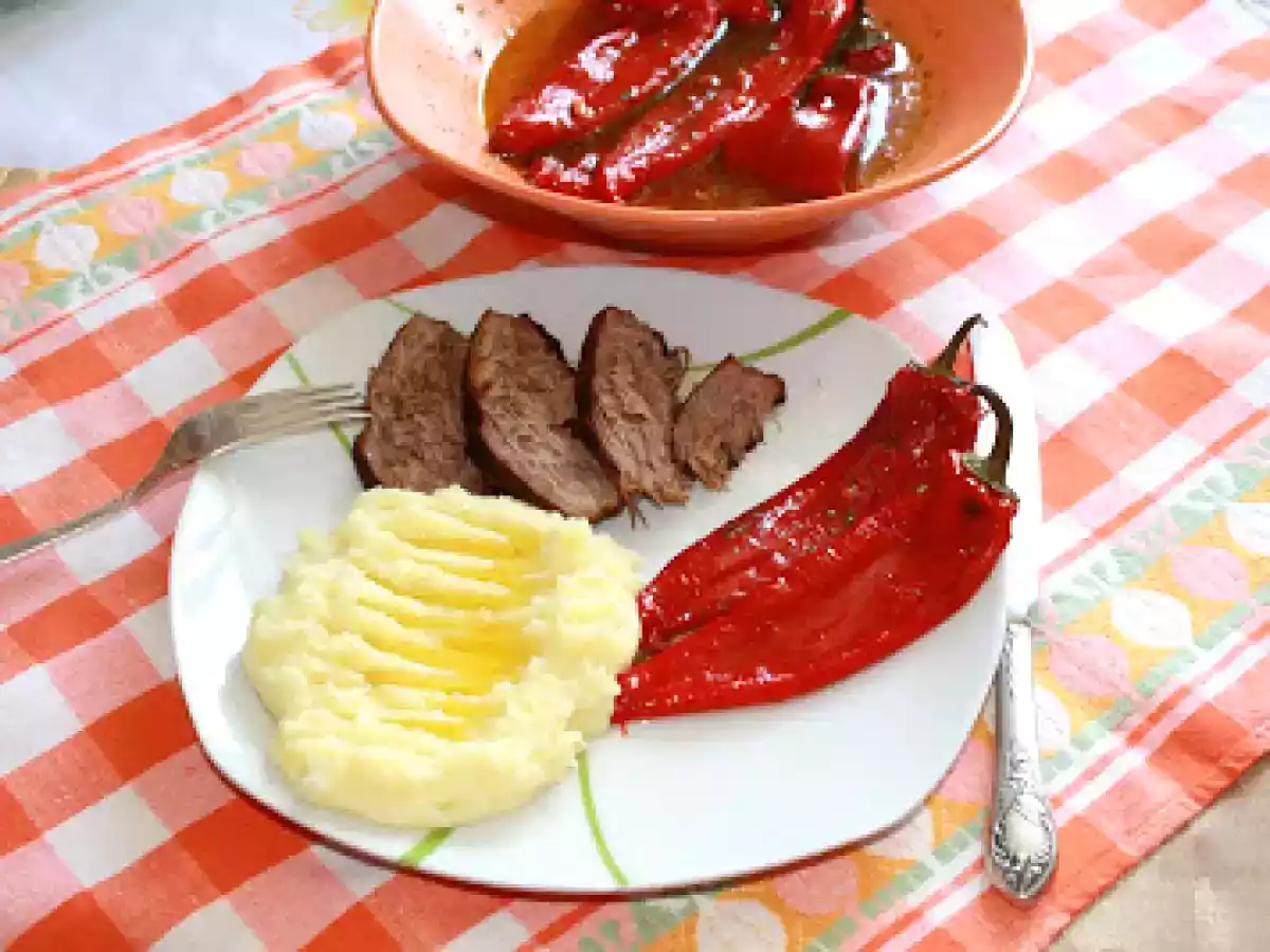 Friptura de vita in ulei, cu ardei copti - poza 5