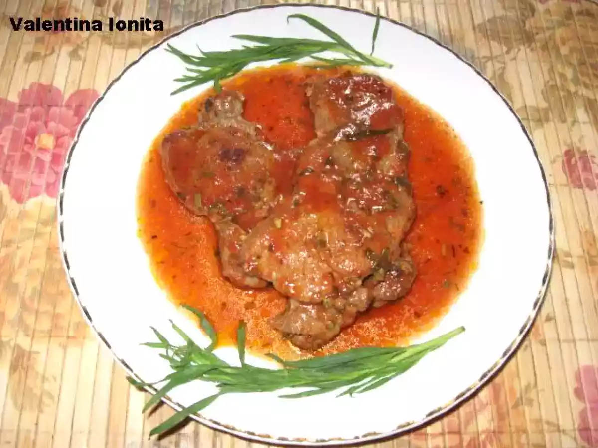 Friptura de vitel cu sos rosu si tarhon - poza 2