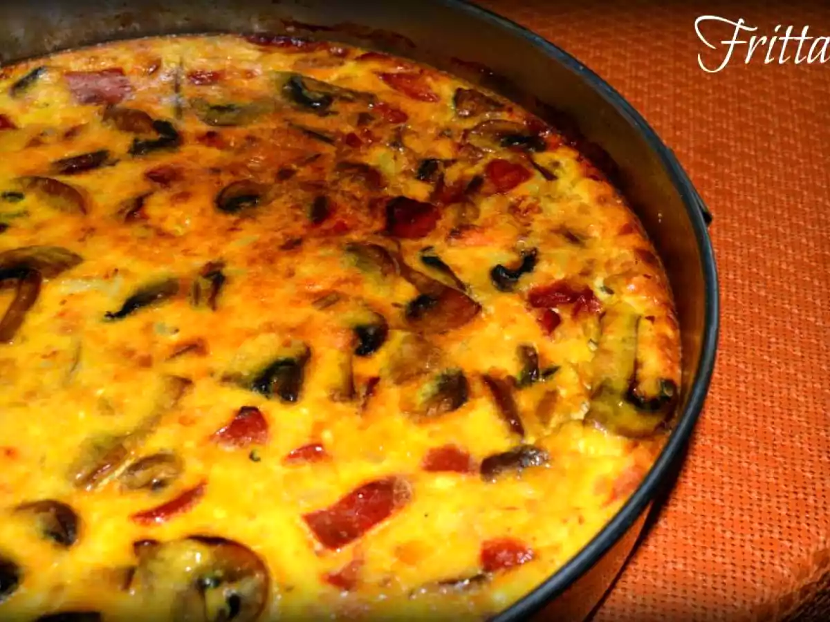 Frittata cu somon afumat si legume