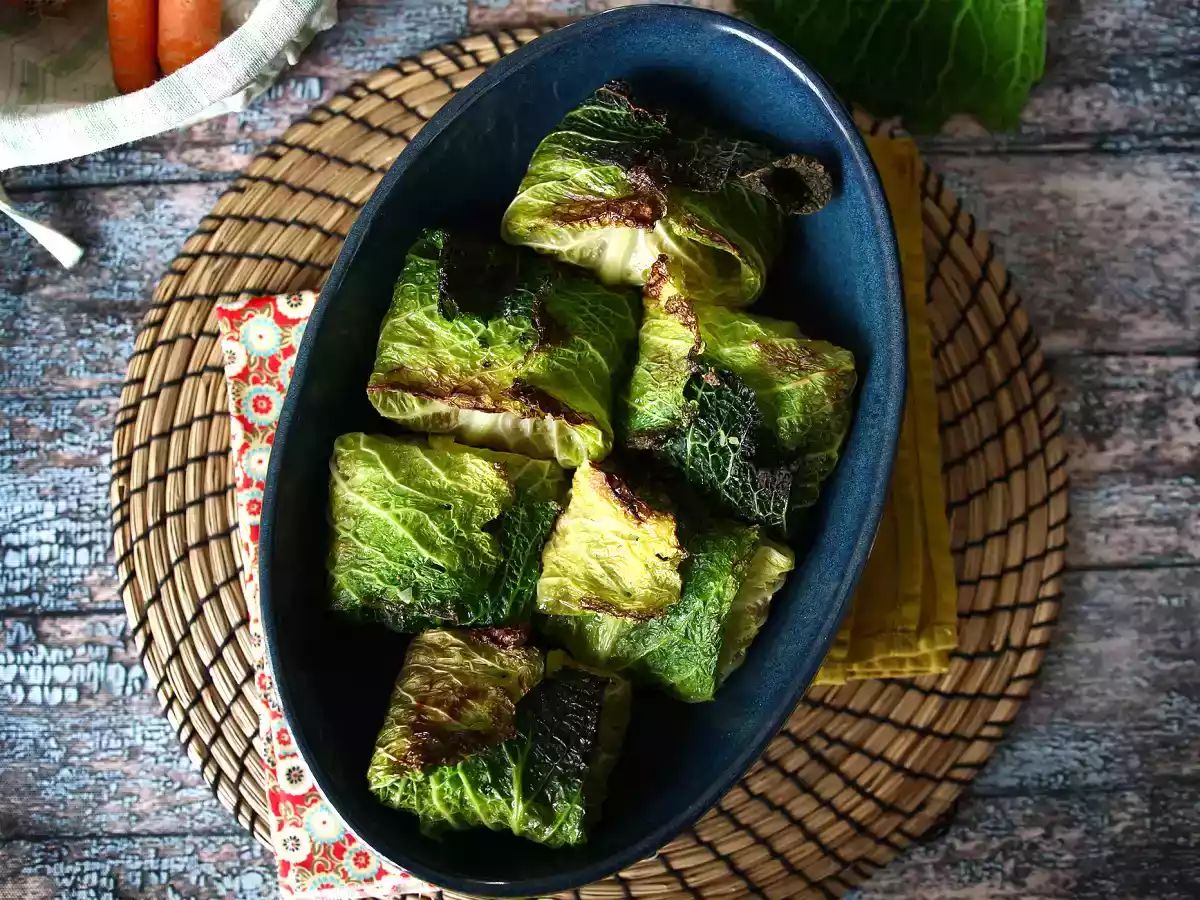 Fruze de varză kale umplute (la cuptor) - poza 5