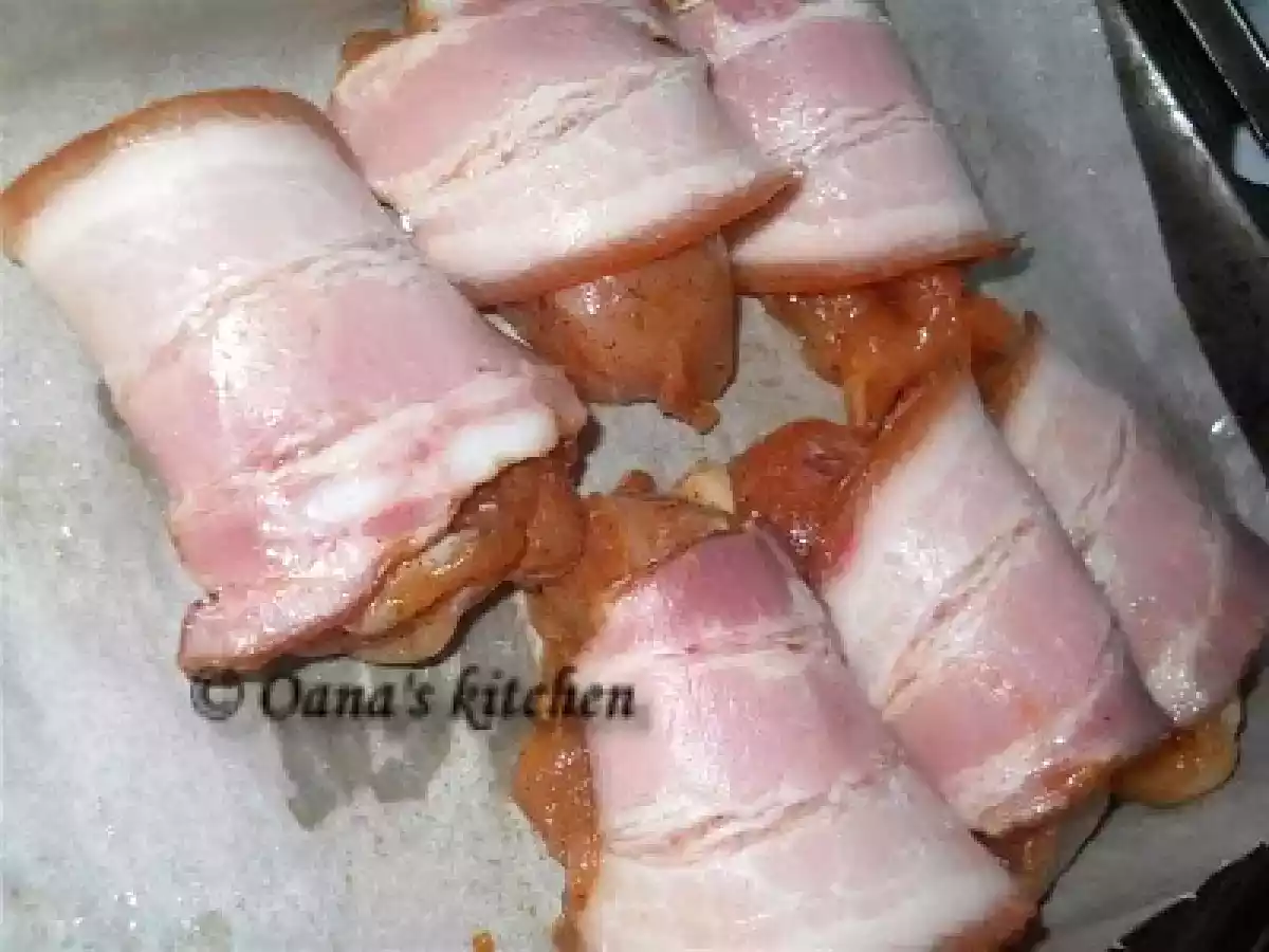 GALUSTE DE CARTOFI SI PIEPT DE PUI CU BACON. - poza 2