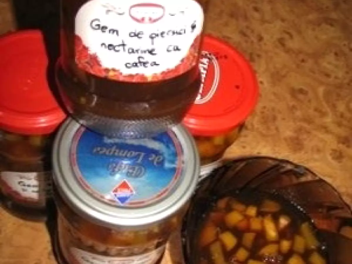 Gem de piersici si nectarine cu cafea - poza 2