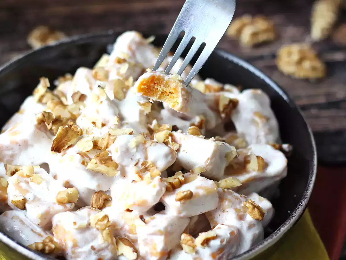 Gnocchi cremoși de dovleac cu Philadelphia și nuci crocante