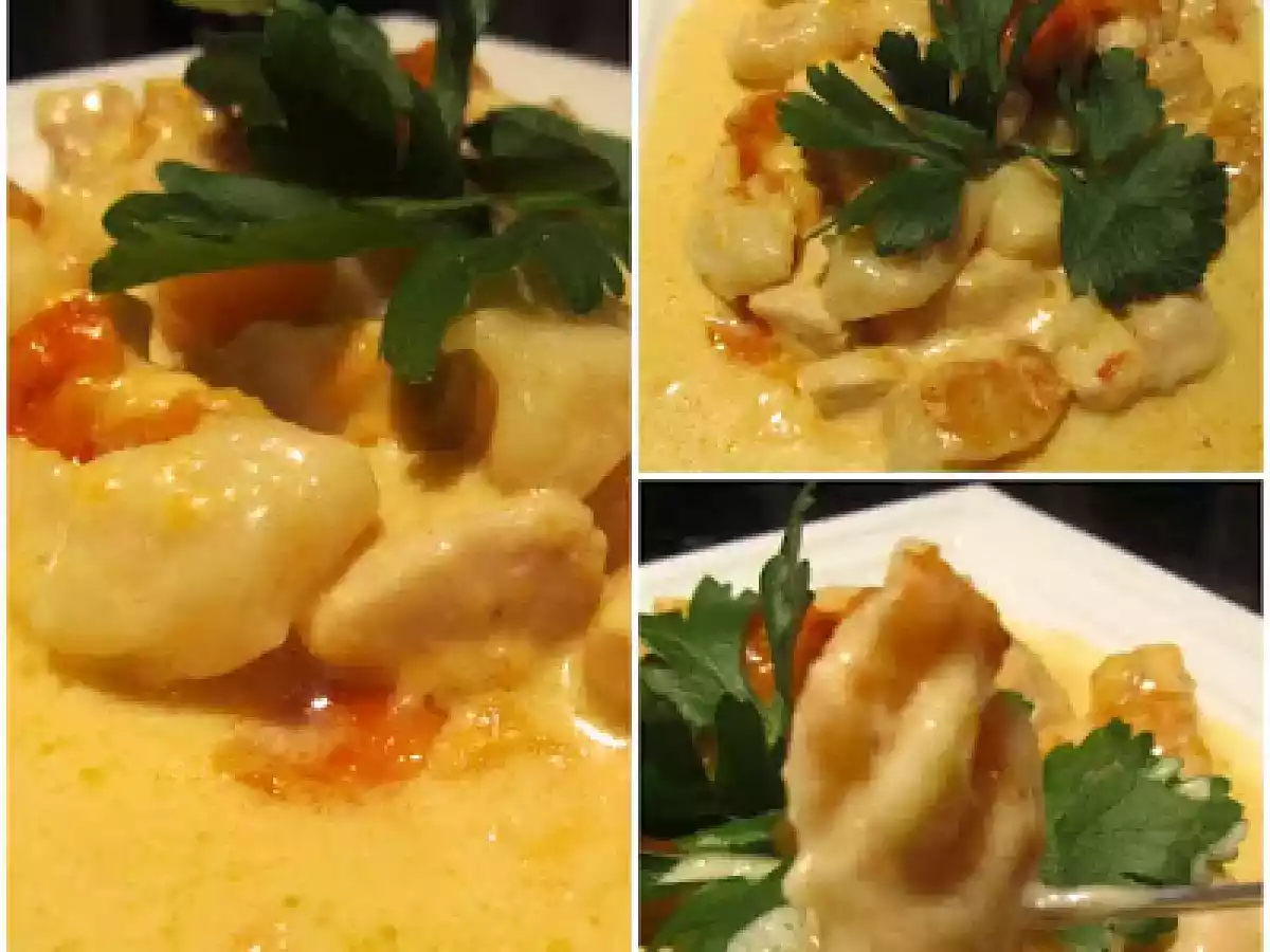 GNOCCHI CU PUI SI SOS DE GORGONZOLA