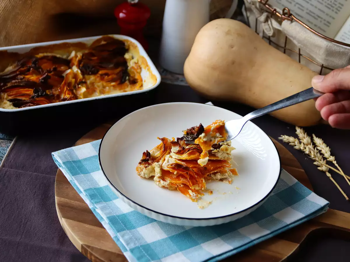 Gratin de dovleac plăcintar preparat la Air Fryer, în stil dauphinois - poza 3