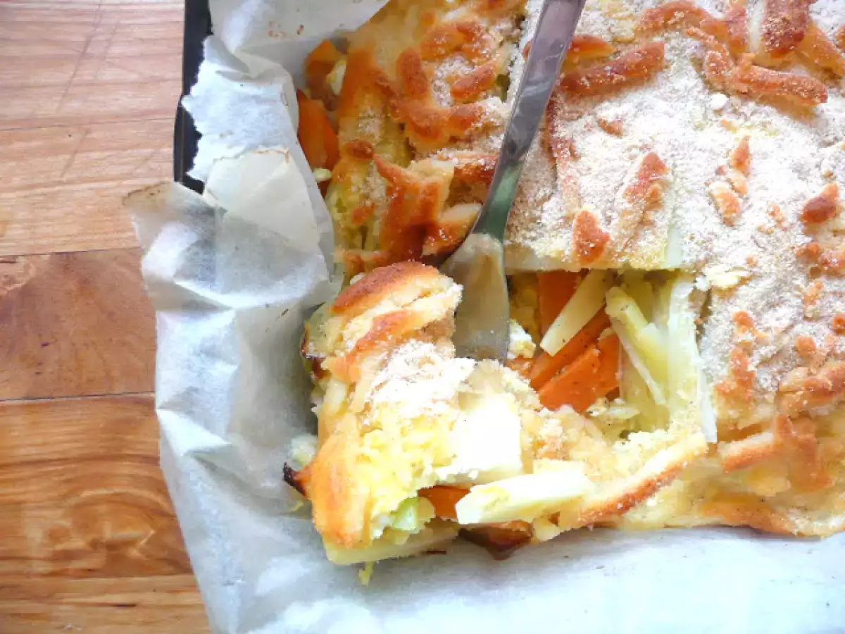 Gratin de legume cu branza de capra