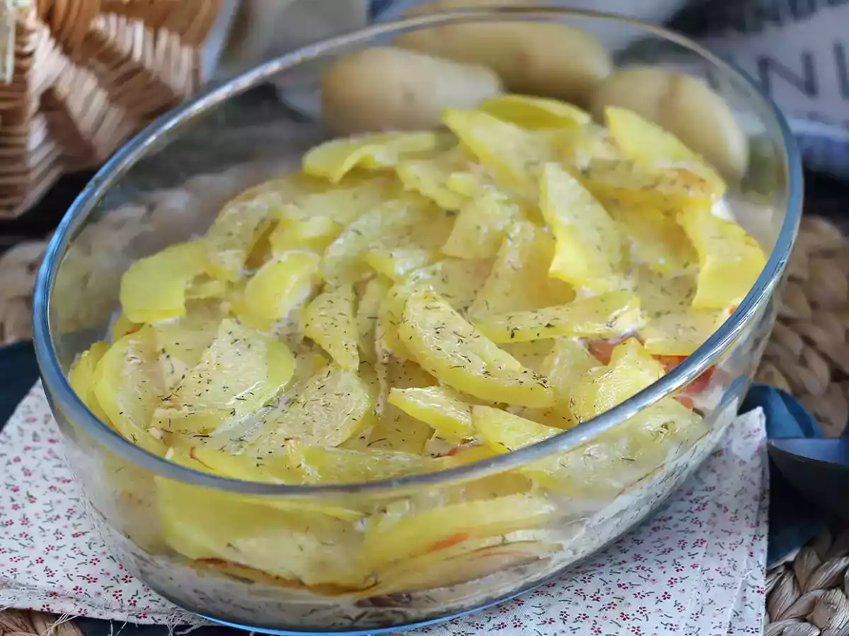 Gratin irezistibil cu cartofi si somon fumé!