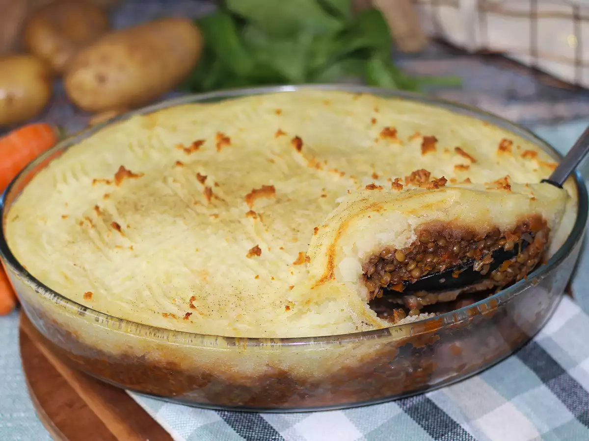Hachis parmentier vegetarian cu linte: o rețetă ușoară și reconfortantă - poza 3
