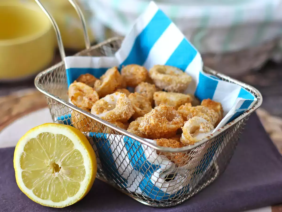 Inele de calmar în friteuza cu aer cald - poza 3