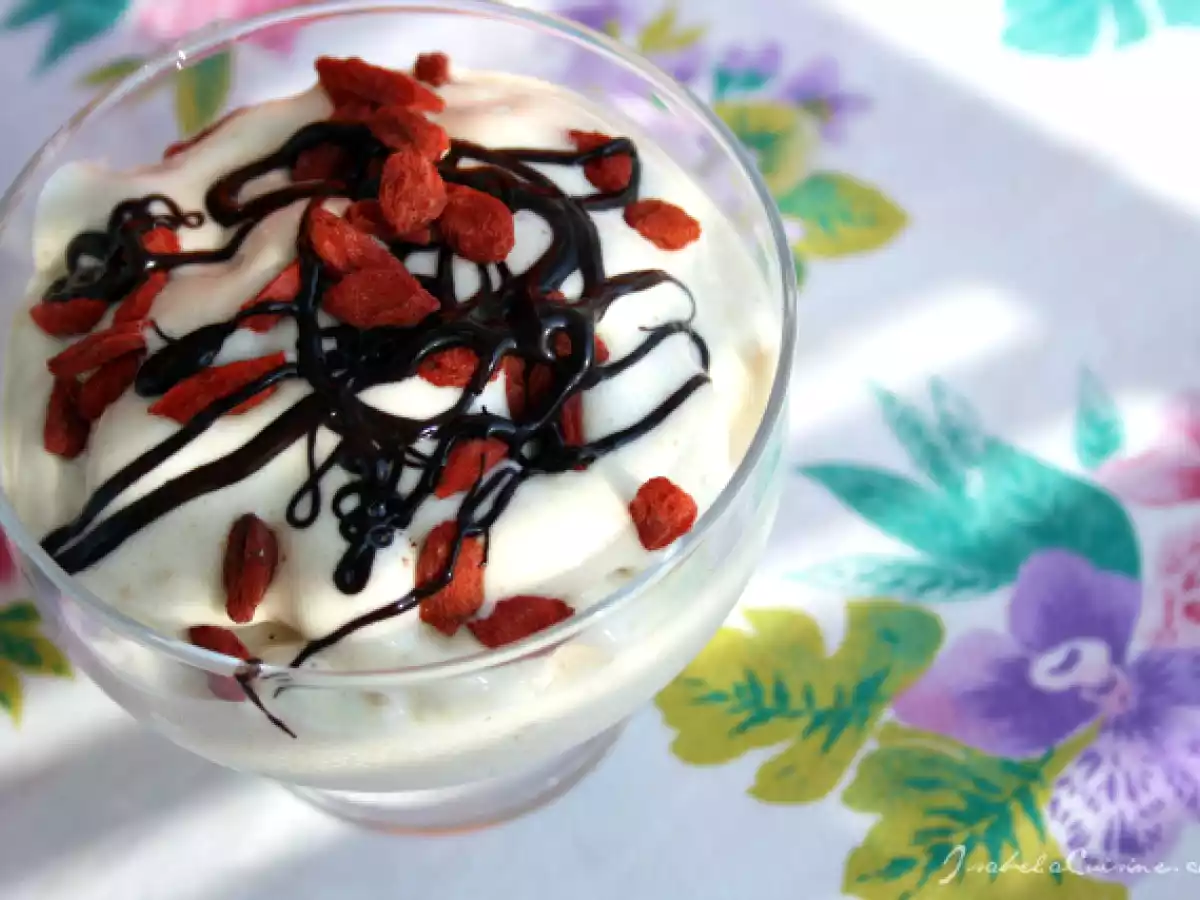 Inghetata de banane si sos de ciocolata