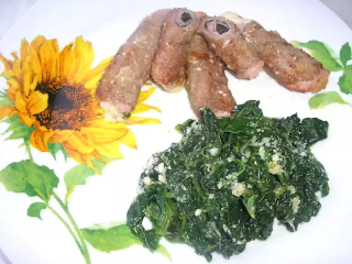 Involtini con prosciutto e formaggio( Rulouri cu sunca si branza) - poza 3