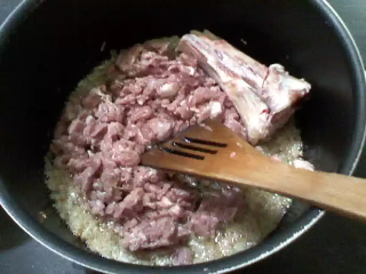 Keema (mancare din carne tocata cu cartofi si mazare) - poza 5