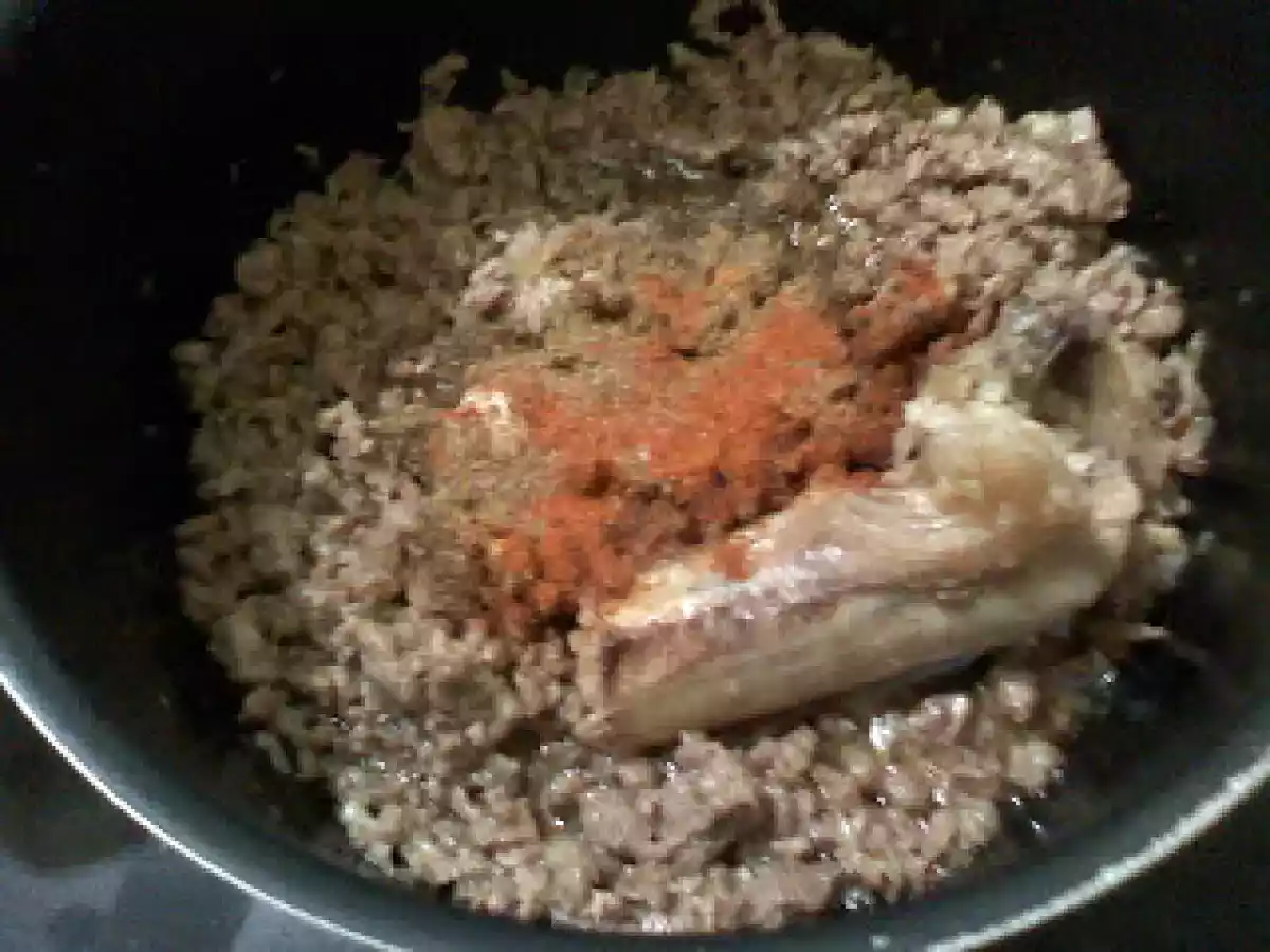 Keema (mancare din carne tocata cu cartofi si mazare) - poza 6