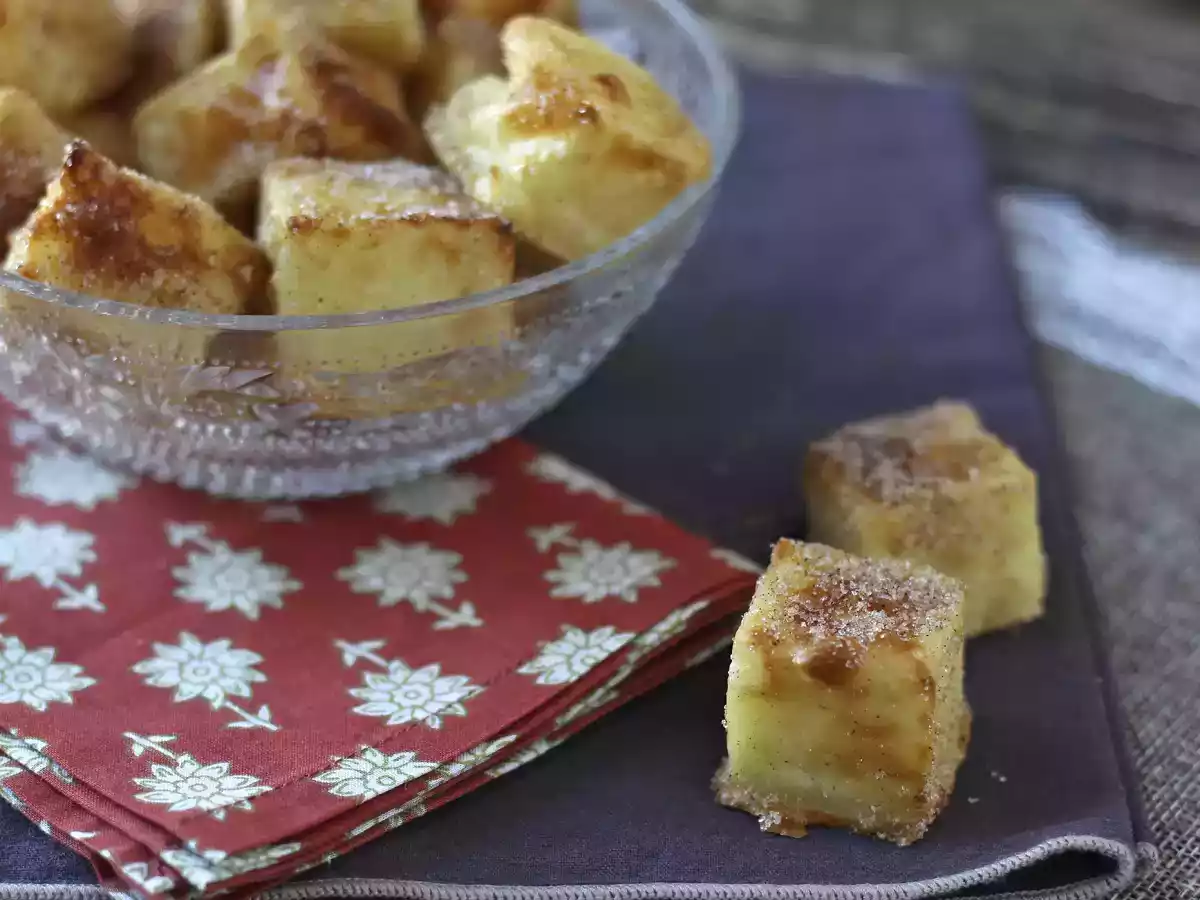 Lapte prăjit în aer într-o friteuză cu aer. Desertul tradițional spaniol cu mai puțin ulei - poza 3